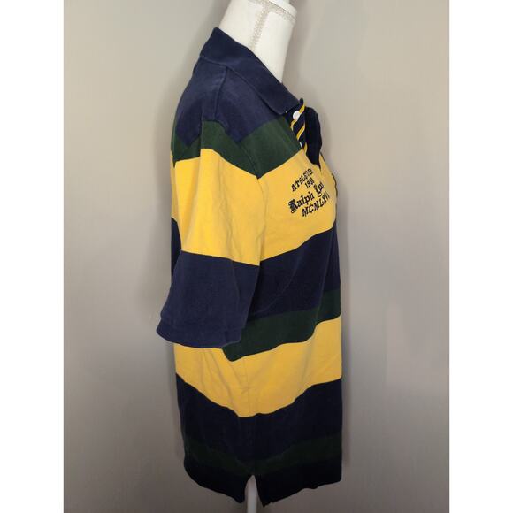 Polo Ralph Lauren striped classic preppy Y2k equestrian polo collared shirt - Picture 4 of 9